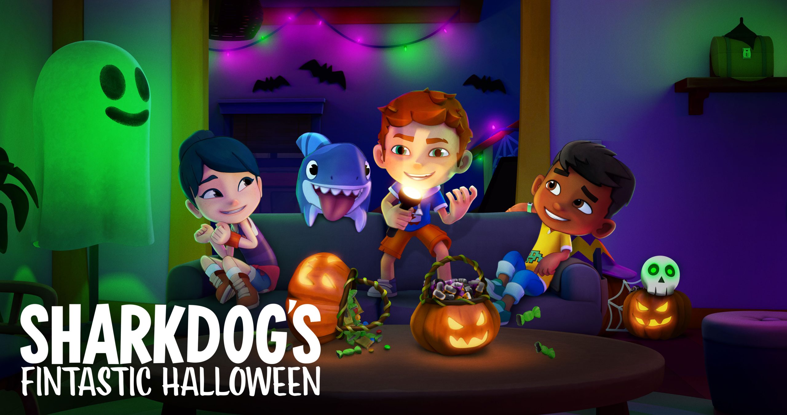 Sharkdog’s Fintastic Halloween | Netflix UBA Concept, Finishing & Illustration