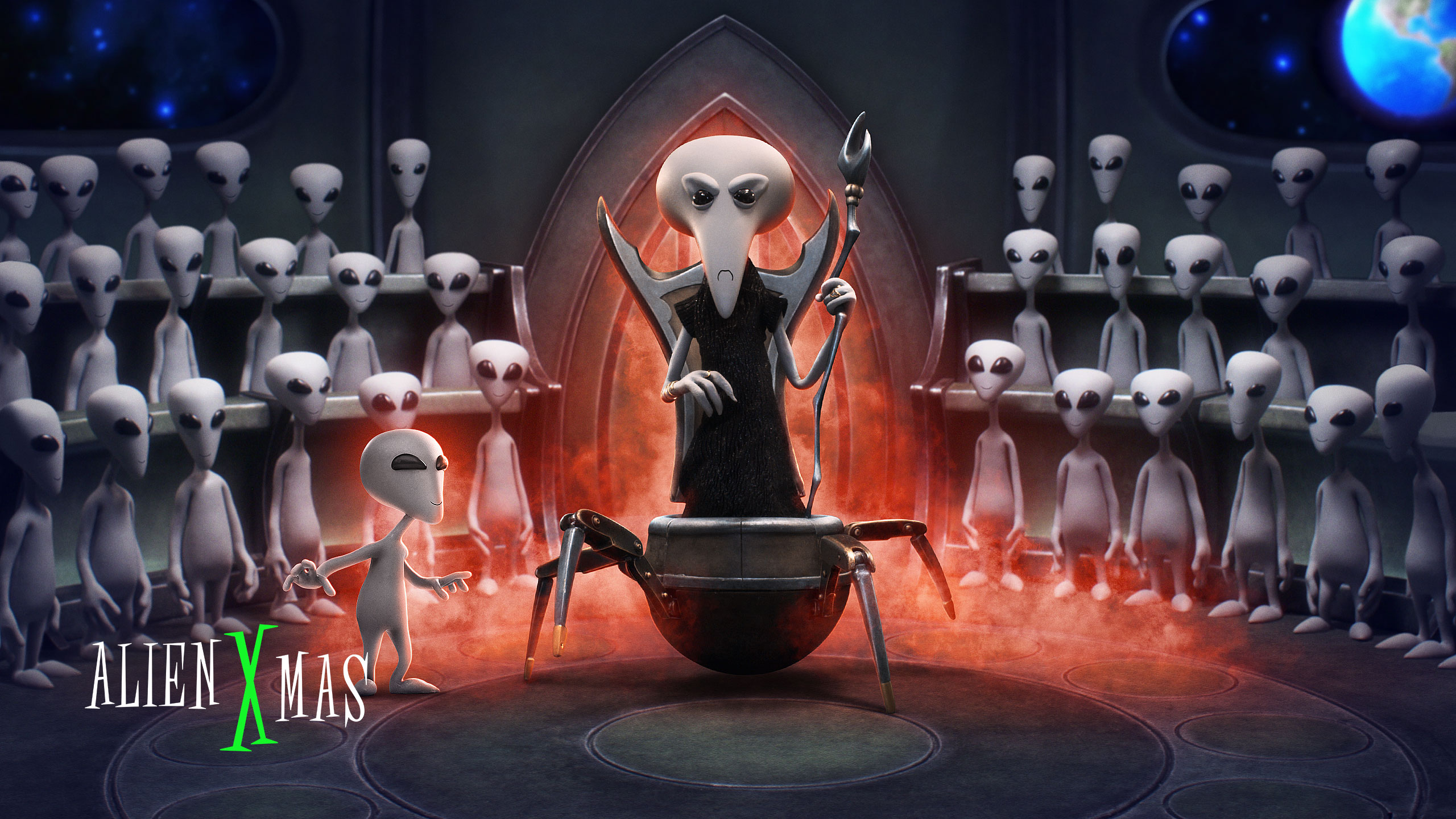 Alien XMas | Netflix Short Panel Concept, Finishing & Illustration