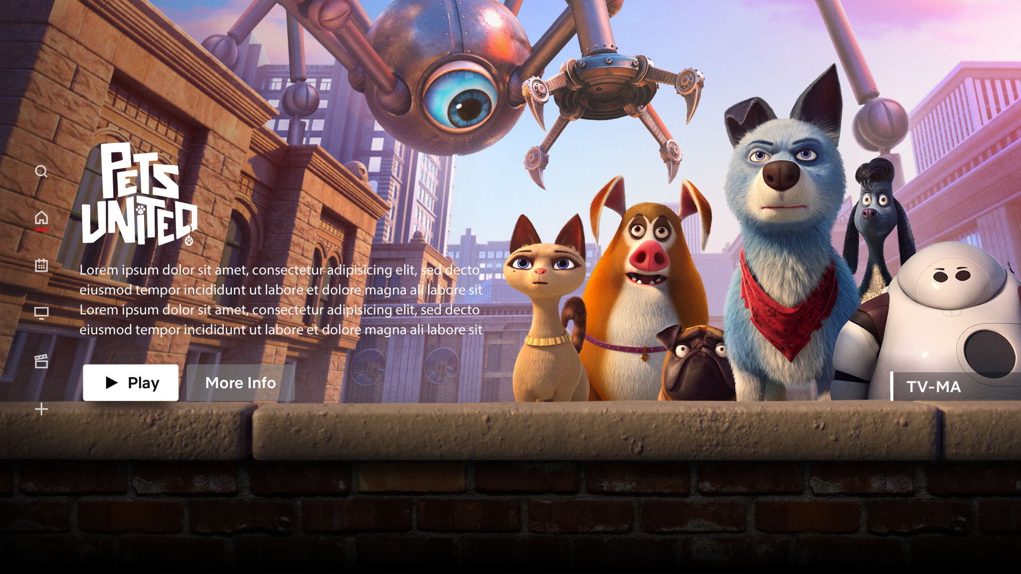 Pets United | Netflix Billboard Concept, Finishing & Illustration