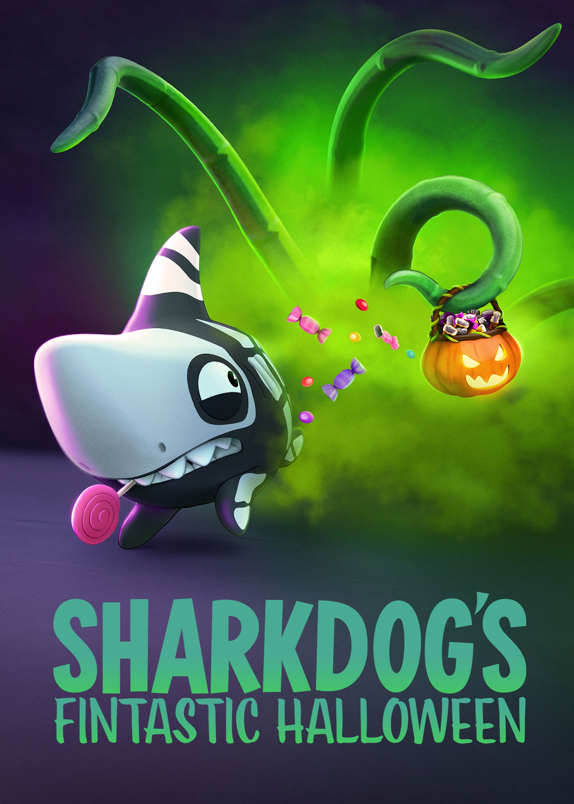 Sharkdog's Fintastic Halloween | Netflix DA Concept, Finishing & Illustration