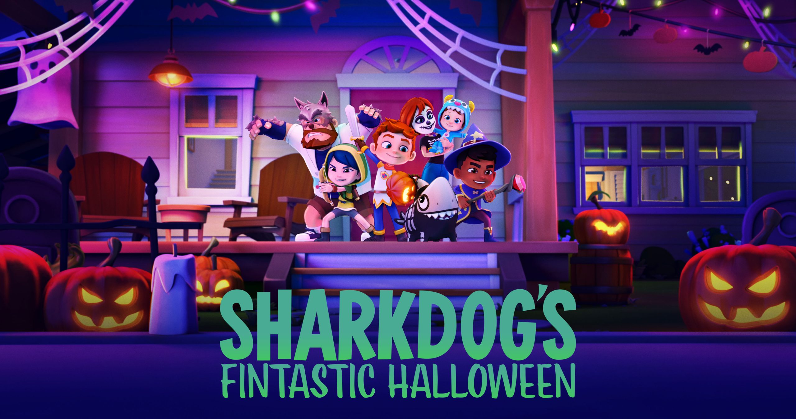 Sharkdog's Fintastic Halloween | Netflix UBA Concept, Finishing & Illustration